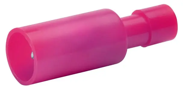 Produktfoto 1 von Rundstecker,isoliert,0,5qmm-1qmm,Stecker ø 4mm,Isolierhuelse:PVC,rot