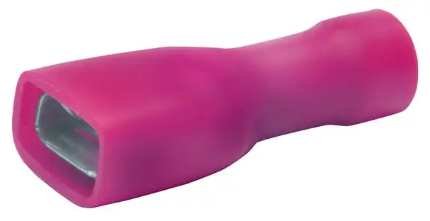Flachsteckhuelse,vollisoliert, 0,5qmm-1,0qmm,6,3mmx0,8mm,CuZn,galvanisc