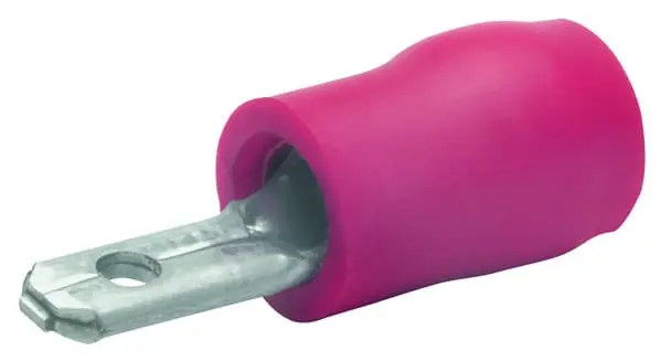 Produktfoto 1 von Flachstecker,isoliert,0,5qmm-1,0qmm, 2,8mmx0,8mm,CuZn,galvanisch verzinnt,rot
