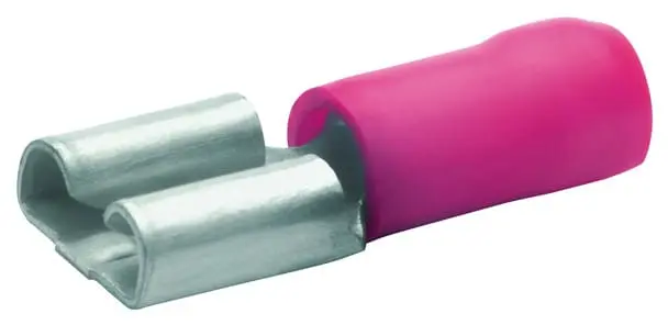 Produktfoto 1 von Flachsteckhuelse DIN 46245 Teil 3,isoliert,0,5qmm-1,0qmm,6,3mmx0,8mm,CuS