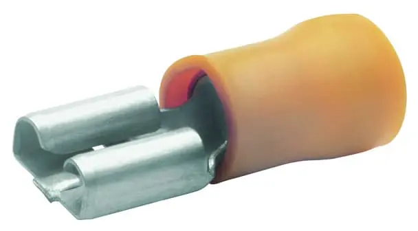 Produktfoto 1 von Flachsteckhuelse DIN 46245 Teil 3,isoliert,4qmm-6qmm,6,3mmx0,8mm,CuSn