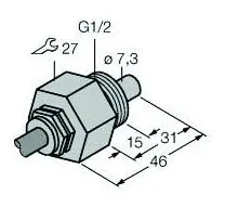 Produktfoto 1 von Strömungssensor Eintauchsensor ohne integrierte Auswerteelektronik