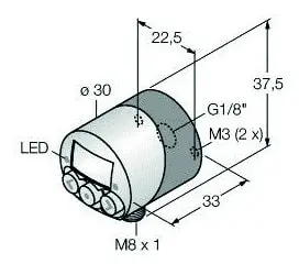 Produktfoto 1 von Drucksensor mit 2 Transistorschaltausgängen pnp