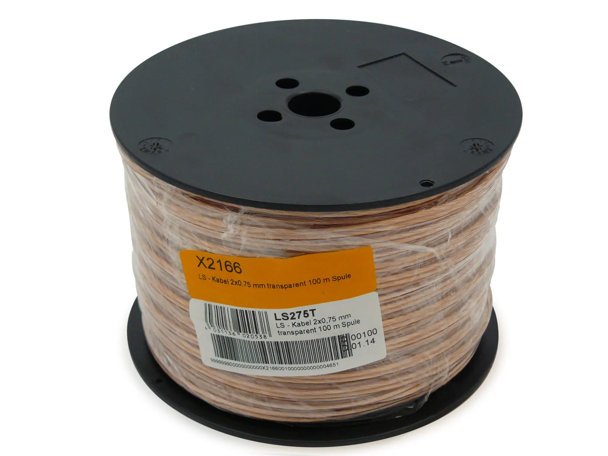 Produktfoto 1 von LS-Kabel 2x0,75mm transparent 100m Spule