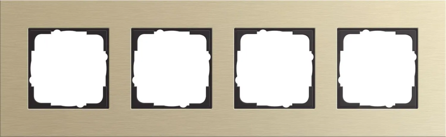 Produktfoto 1 von 4fach Abdeckrahmen Esprit Aluminium Hellgold