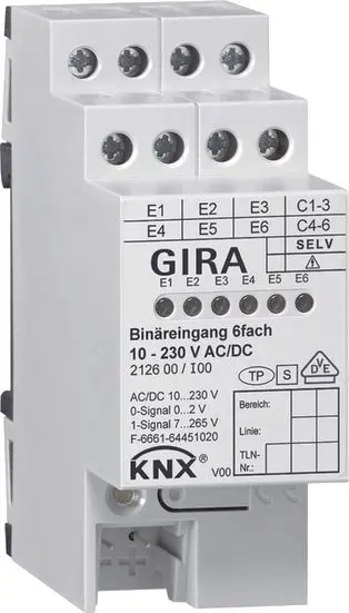Produktfoto 1 von Binäreingang 6fach 10-230V AC/DC