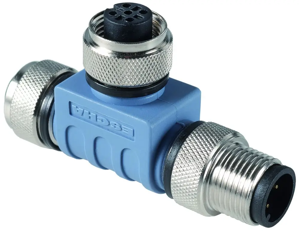 Produktfoto 1 von M12 T-Stück A kodiert 24VDC