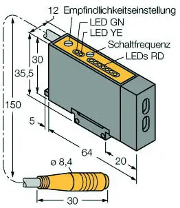 Produktfoto 1 von Opto Sensor Basisgerät für Lichtleiter