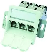 Produktfoto 1 von Modulaufnahme AMJ-S 3-fach UP/0 Flex inkl. 3 AMJ-S Module Cat.6A T568A