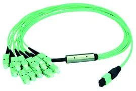 Produktfoto 1 von MPO Harness 12x2,1mm OM3 12LC mm 3,0m, MPOm+LC mm aqua