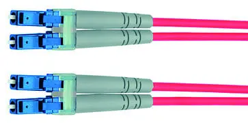 Produktfoto 1 von Duplex-Rangierkabel 50/125 OM2, L=5 m 2xLC Duplex Stecker, beige