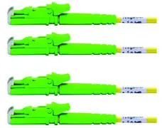 Produktfoto 1 von Duplex-Rangierkabel 9/125 OS2, L=1 m 4xE2000/APC Stecker, Keramik, grün