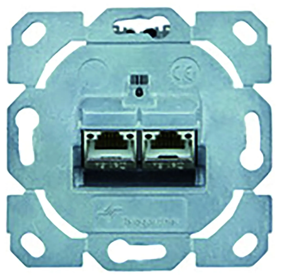 Produktfoto 1 von Modulaufnahme AMJ-S 2-fach UP/0 Flex inkl. 2 AMJ-S Module Cat.6A T568B