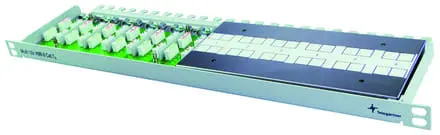 Produktfoto 1 von 19 1/2 HE Verbinder Multi 12x VM 8 - 8 Cat.7 RAL 7035
