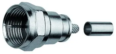 Produktfoto 1 von F-Kabelstecker, HDTV, Cr/Cr, 75 Ohm G4 (RG-179B/U)