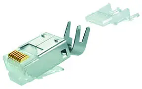 Produktfoto 1 von RJ45-Stecker geschirmt 0,8 AU AWG27/7-26/7, AWG24/1