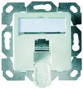 Produktfoto 1 von Modulaufnahme AMJ S 1-f UP/50 ws 1 AMJ-S DD Modul Cat.6A T568A