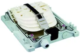 Produktfoto 1 von SAM-ODB 54 mit 4 SE Kassetten für max. 12 Fasern pro Kassette