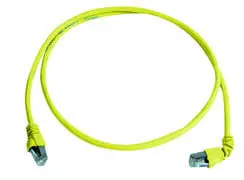 Produktfoto 1 von Patchkabel S/FTP Cat.6A (ISO/IEC), 0,5m MP8 FS500, LSZH, 1x90G, gelb, 1:1