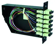 Produktfoto 1 von Fanout-Modul with 6xSC D mm aqua 1xMPO male with FanOut 12x50#85# OM3