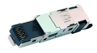 Produktfoto 1 von STX IP20 RJ45 Stecker, feldkonf. AWG22-26 Cat.6 schwarz T568B