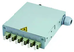 Produktfoto 1 von TS-Verteiler mit 6xLC-D ,mm/SM Keramikhülse/Kunststoffgehäuse, blau