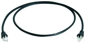 Produktfoto 1 von Patchkabel S/FTP Cat.6A (ISO/IEC), 10,0m MP8 FS500, LSZH, schwarz, 1:1