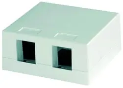 Produktfoto 1 von Modul-Aufn. 2-fach AP compact 68x64 alpinweiß, für 2 AMJ/AMJ-S/UMJ-Module