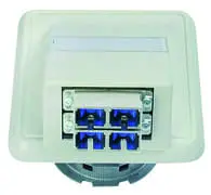 Produktfoto 1 von LWL-Anschlussdose OAD/S, komplett m.2xST/SC Dupl.Ker./Met.,Abdeckr.alpinws