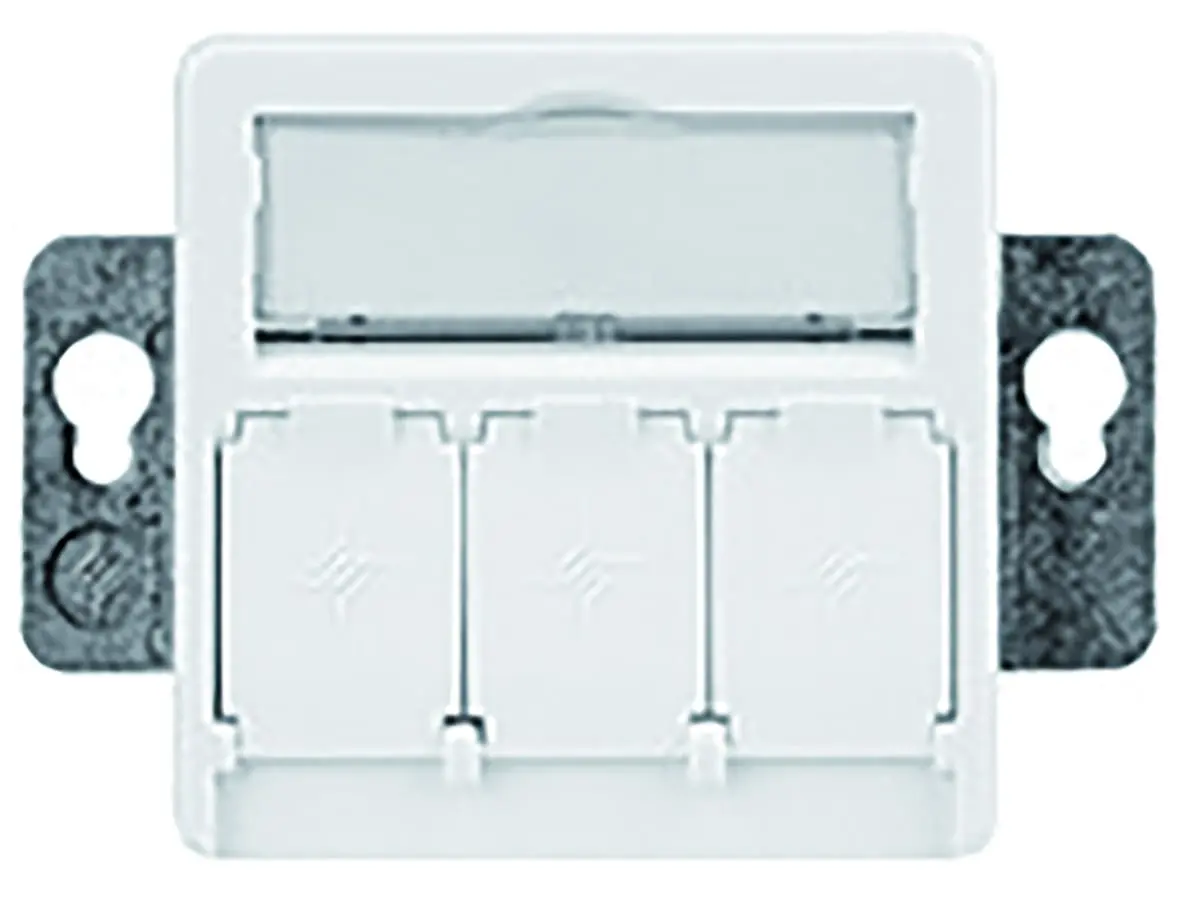 Produktfoto 1 von Designfähige Modul-Aufnahme 50x50 3-fach, UP/50 unbestückt, alpinweiß