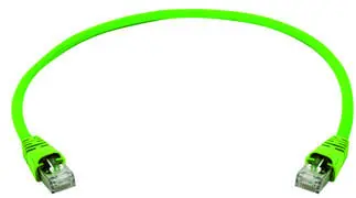 Produktfoto 1 von SF/UTP Cat.5, 4x2xAWG26/7, 3,0m PUR 75C RAL 6018, IP20-IP20