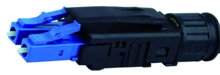 Produktfoto 1 von LC/APC Duplex Stecker EasyGrip, E9/125 grün, für Kabel D 1,8-2,2 und 2,6-3,2 mm