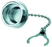 Produktfoto 1 von TOC Steckerschutzkappe IP68 messing vernickelt, mit Kette