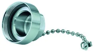 Produktfoto 1 von TOC Flanschschutzkappe IP68 messing vernickelt, mit Kette