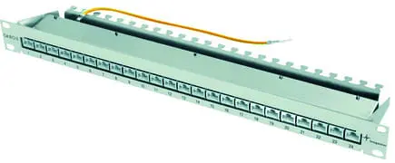Produktfoto 1 von 19 Patch Panel geschirmt,1HE, RAL7035 MPP24-HS K Class EA 500