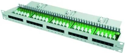 Produktfoto 1 von 19 Panel, ISDN/TEL ,mit Adern-m. MPPI25-H ,1HE ,RAL7035 grau