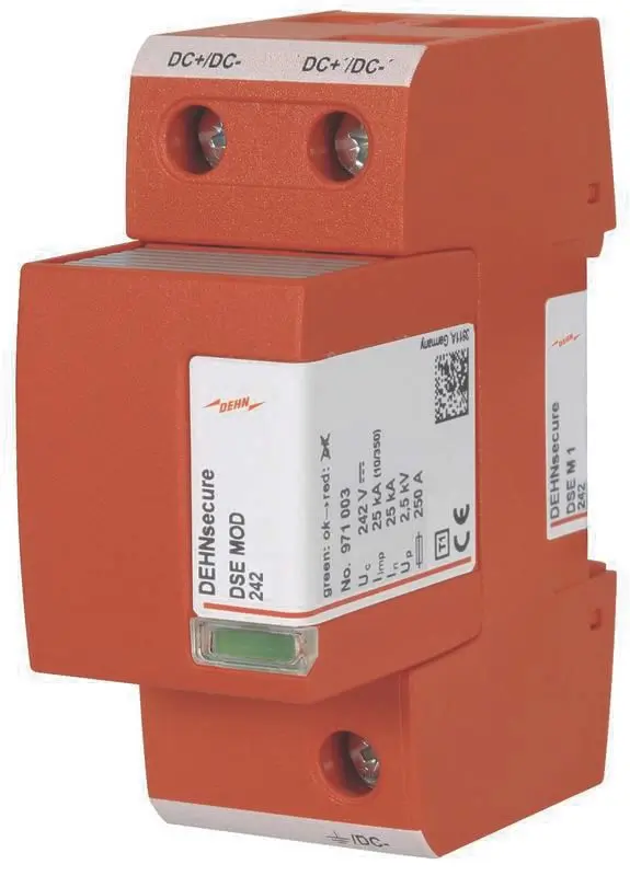 Produktfoto 1 von Koordinierter Blitzstromableiter Typ 1 DEHNsecure M für DC-Stromkreise
