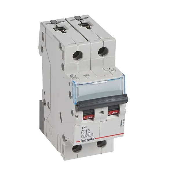 Produktfoto 1 von TX3 LS-Schalter C-Char. 16A, 2-polig, 6kA, 400VAC, 2TE