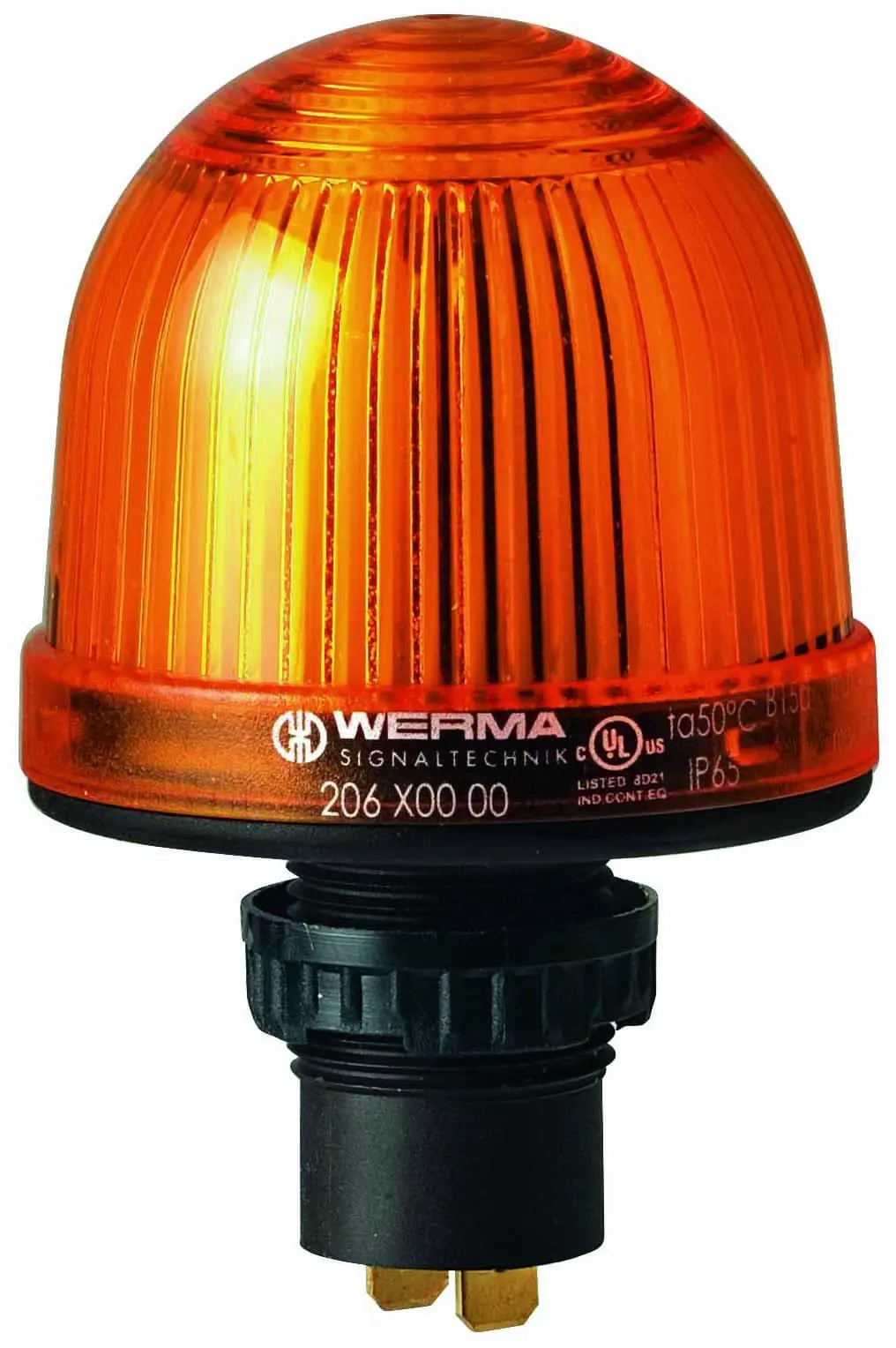 Dauerleuchte EM 12-48VAC/DC gelb Einbaumontage