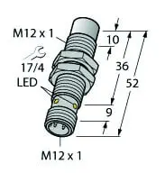 Produktfoto 1 von Induktiver Sensor für die Lebensmittelindustrie uprox+