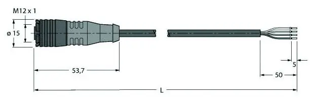 Aktuator- und Sensorleitung / PUR - Schnellverschluss-Anschlussleitung