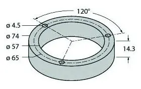 Produktfoto 1 von Aluminium Schutzring - für induktive Drehgeber Ri-QR24