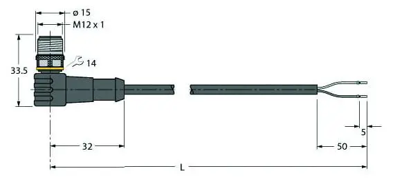 Produktfoto 1 von Aktuator- und Sensorleitung PVC Anschlussleitung
