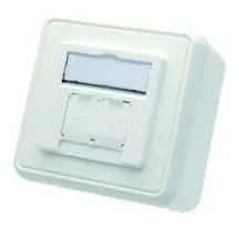Produktfoto 1 von Modul-Aufnahme AP 80x80 2-fach 45° Auslass alpinweiß unbestückt