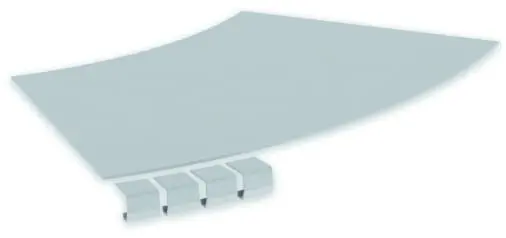 Produktfoto 1 von Abdeckung Flachbogen 45° 400 R600 aus U23X RAL7035