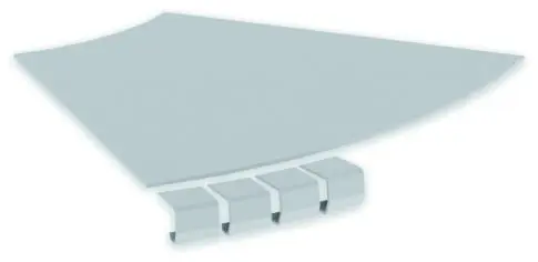 Produktfoto 1 von Abdeckung Flachbogen 45° 400 R300 aus U23X RAL7035