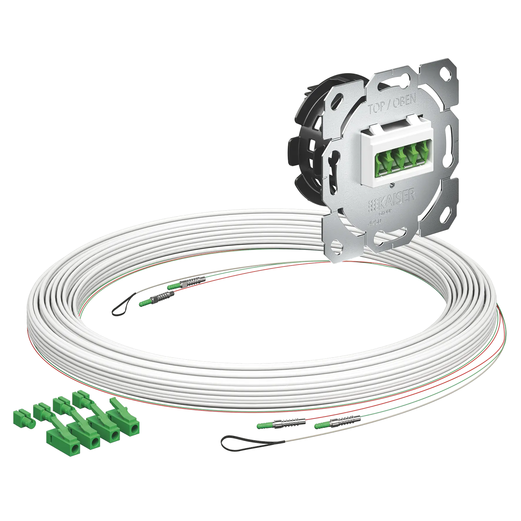 Produktfoto 1 von Teilnehmeranschluss Gf-TA E3S Connect® Unterputz, 2xF, LC/APC DX, L=15m, Gf-GV