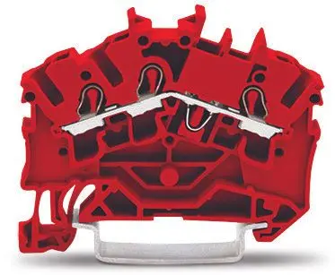 Produktfoto 1 von 3-Leiter-Durchgangsklemme,2,5 mm²,für Anwendungen Ex e II geeignet,rot