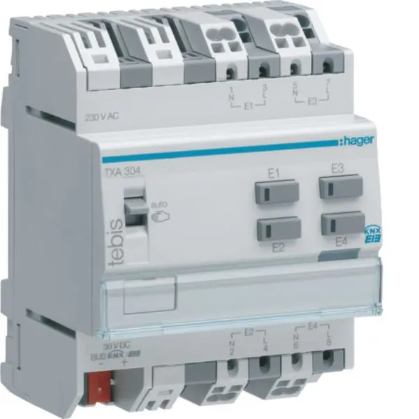 Produktfoto 1 von Binäreingang 4fach, 230V~, REG, KNX