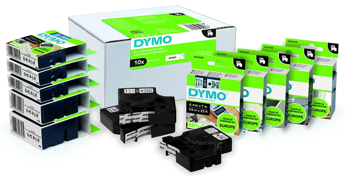 Produktfoto 1 von D1-Schriftband LabelManager 24mmx7m Poly wieder abl. sw auf ws